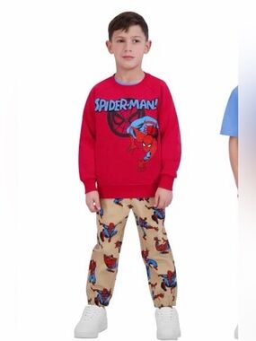 Marvel Spider-Man Kids Matching Set Red and Tan